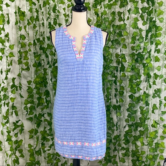 Vineyard Vines Dresses & Skirts - Vineyard Vines Embroidered Linen Tunic Dress Size4